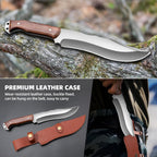 Outdoor Short Machete with Sheath for Cutting Trees, for Yard Work and for urvival Machete Ideal for Gardening,Camping, Fishing, Hunting, Bushcraft