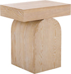SAFAVIEH Home Collection Baraki Modern Bleached White Pedestal End Table (Fully Assembled)