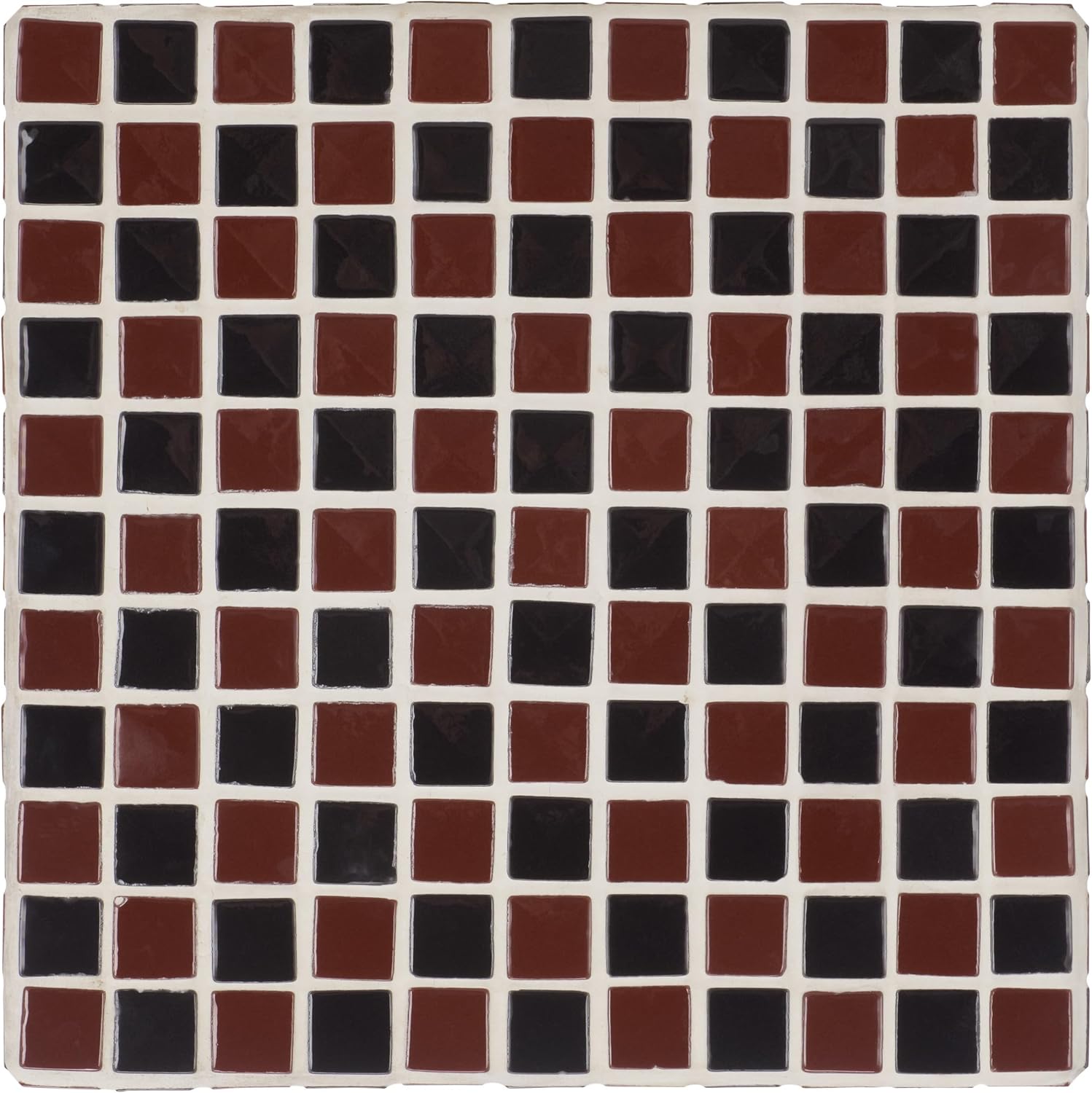 SAFAVIEH Home Collection - Satomi Accent Table with Bordeaux Mosaic Tile Inlay & Black Iron Base, Modern Side Table, Fully Assembled (ACC3230C)