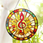 Teacher Musical Suncatcher Window Decor Music Gift for Lover Piano Gifts Garden Suncatchers Windows Indoor Hanging Decorations Outdoor Holiday