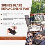 Tondiamo Patio Chair Spring Plates Black Swivel Rocker Fiberglass Spring Plates Replacement Parts for Universal Outdoor Patio Furniture, 5 x 2.5 x 0.25 Inch(Black,10 Pieces)