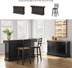 Signature Design by Ashley Wildenauer Buffet Cabinet, Modern Farmhouse Two-Tone Design, Hardwood Solids, Mango Wood Veneer and MDF Substrate, Sideboard Storage for Dining Rooms, Black & Brown, 59" W