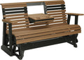 LuxCraft Plain Glider - 5' - Available in 14 Colors (Premium - Antique Mahogany on Black)