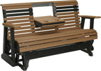 LuxCraft Plain Glider - 5' - Available in 14 Colors (Premium - Antique Mahogany on Black)