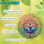 TIANCENTRAL H Tree of Life Wind Spinner,Tree of Life Wind Spinners 3D Frosted Hanging for Yard, Unique Gift Wind Spinner,3D Hanging Wind Sculptures for Garden Outdoor