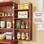 72" Tall Kitchen Pantry Modern Fluted Wood Storage Cabinet with Doors,6 Door Shelves, Organizer, Versatile Cupboard for Kitchen Dining (Walnut-Fluted)