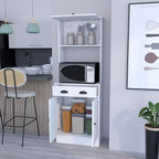 Pantry Cabinet Microwave Stand Warden, Kitchen, White