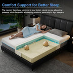 Vipbear 12 Inch Memory Foam Mattress Twin XL Hybrid Medium Firm Mattresses in a Box Cooling Gel Bed Therapeutic Firm Support Comfort for Back Pain, Pressure Relief, CertiPUR-US Certified, Made in USA