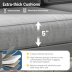 Wisteria Lane Metal Patio Furniture Sofa, All-Weather Outdoor Couch with Upgraded Cushions, Weather-Resistant Heavy Duty Modern Outdoor 2 Seats Sofa for Garden, Balcony, Deck, Backyard, Dark Grey