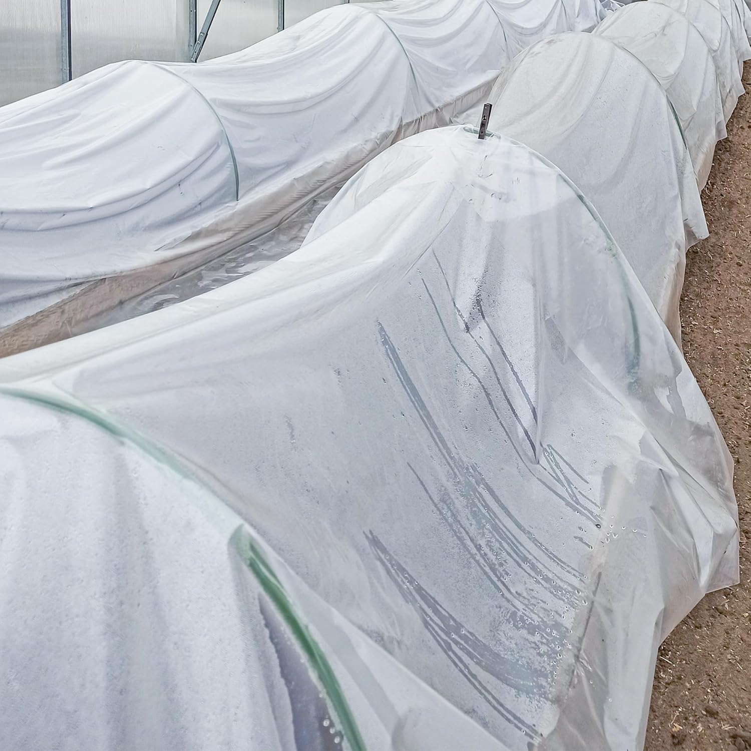 6 Mil Clear Greenhouse Plastic Sheeting,Transparent Plastic Film for Greenhouse, UV Resistant Polyethylene Film for Farm,Garden (8ftx12ft)