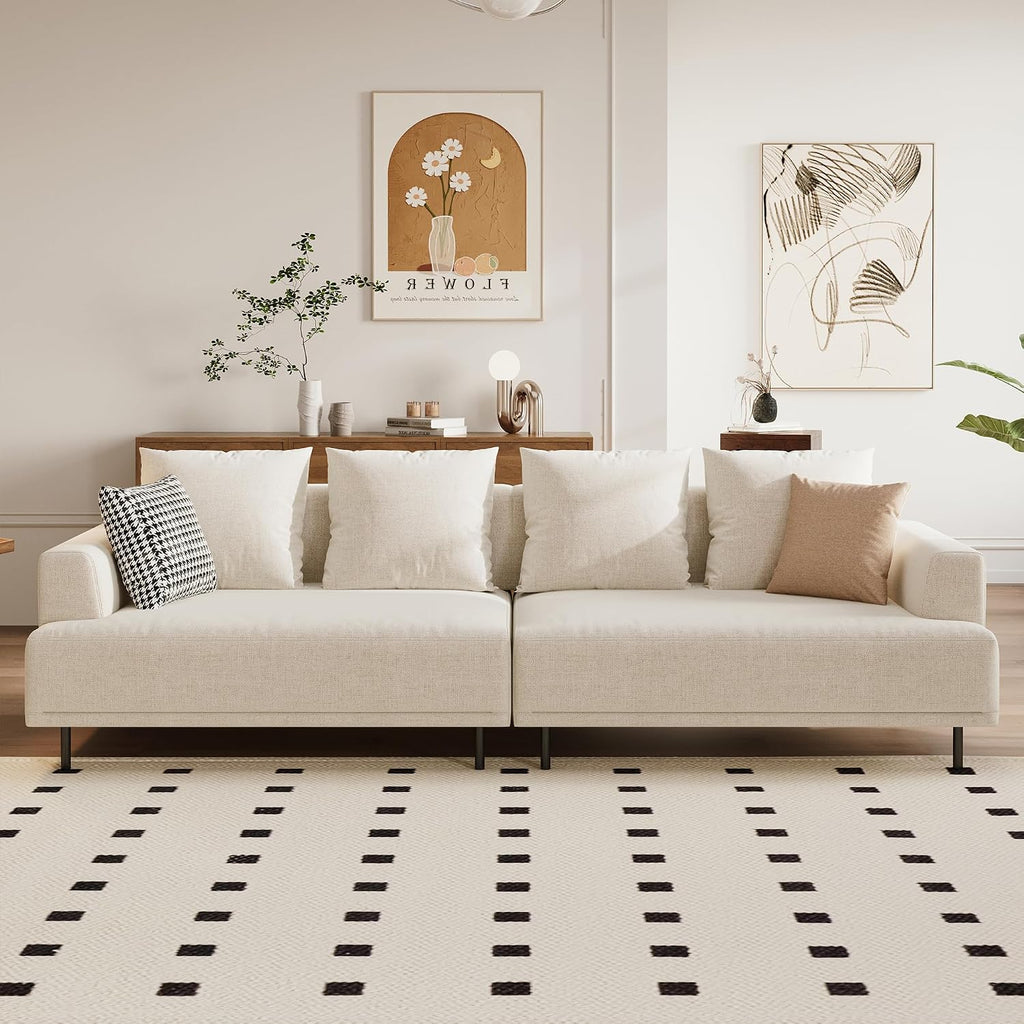 109.4" W Modular Sectional Sofa Couch for Living Room, Beige