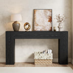 Epecoya 53 Inch Black Farmhouse Console Table for Entryway Hallway | Small Entryway Table, Wood Black Finish, Behind Sofa Couch, Easy Assembly, Display Decor, 12"D x 53.25"W x 31.5"H