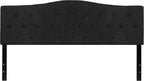 EMMA + OLIVER Black King Tufted Headboard