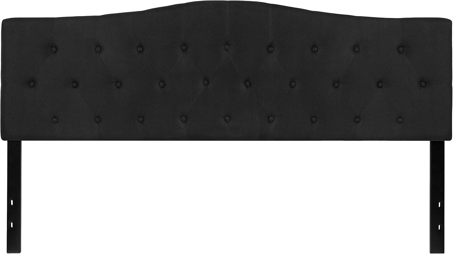 EMMA + OLIVER Black King Tufted Headboard