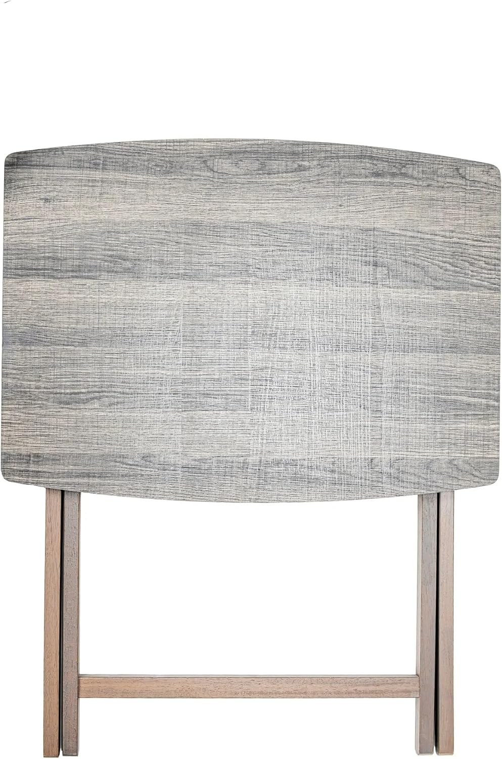 Oversized Rustic Gray Folding Tray Table, 23.5 x 18 Inch Surface