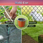 Gtongoko 50 Pack 10 Inch Galvanized Landscape Staples Garden Plant Cover Stakes 11 Gauge SOD Staples Ground Fence Stakes for Landscaping Securing Weed Barrier Fabric