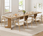 Garvee 71" Large Dining Table for 6 to 8 People, Modern Dinner Table with Unique Wooden Legs, Rectangle Dining Table for Kitchen, Dining Room & Living Room, Oak