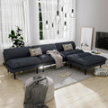 Ribilake 2 Sets 70" Futon Sofa Bed, 4 in 1 Multi-Function Couch Sleeper with Adjustable Backrest, Modern Convertible Futon, Recliner Small Loveseat for Living Room, Grey