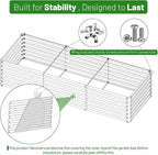 SnugNiture 2-Pack 6x2x2FT Galvanized Raised Garden Bed Kit, Metal Planter Box for Planting Plants Vegetables, Brown
