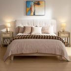SICOTAS Rattan Nightstand Set of 2 with Storage Shelf, Boho Bedside Tables