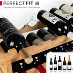 72 Bottle Wine Rack – Modular Freestanding Bamboo Wine Storage Shelf for Home, Kitchen & Cellar – Stackable Wine Organizer Stand