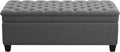 WUTUTUEE 51" Fabric Storage Ottoman Bench, Upholstered Rectangle End of Bed Storage Ottoman Tufted Living Room Bedroom Bench with Safety Hinge, Solid Wood Legs, Loads 500 lb(Dark Grey)