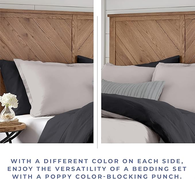 Kotton Culture 3 Pc Queen Size Duvet Cover Set- 100%Egyptian Cotton Sateen 600 Thread Count Ultra Soft Premium Durable Comforter Cover Zipper Closure & Corner Ties (Blended Grey, Queen/Full 90" X 90")