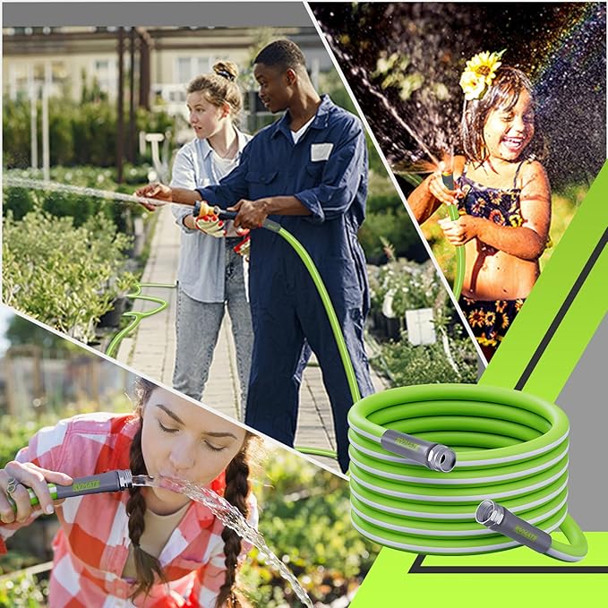 RVMATE RV Water Hose 25FT, 5/8” Inner Diameter Drinking Water Hose Lead-free, No Leaking Garden Hose For RV/Trailer/Camping, RV Accessories