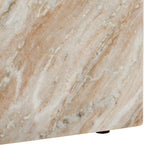 SAFAVIEH Couture Collection Katharina Brown/White Marble Plinth Accent Table (Fully Assembled)