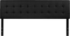 EMMA + OLIVER Black King Button Tufted Headboard