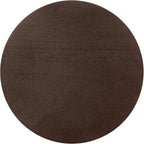 NPD Furniture Truro 19-Inch Round Accent Table with Storage Shelf, 2-Tier Side End Table with Fluted Column for Living Room, Dark Brown