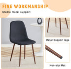 Round Dining Table Set for 4, Round Kitchen Dining Table and Chairs Set for 4,46.5" Modern Dining Room Table Set for 4 with Upholstered Chairs for Small Space Kitchen Office Cafe Apartment