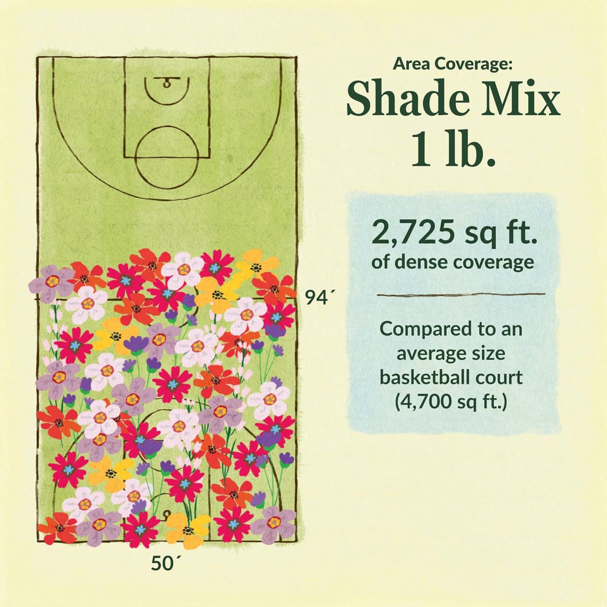 Ferry-Morse Shade Mix Bulk Flower Seeds, 1lb