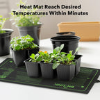 BN-LINK Seedling Heat Mat for Seed Starting 10" x 20.75", 4 Pack Daisy Chainable Waterproof Warming Mat Plant Heating Pad for Seed Germination, Indoor Growing, Hydroponic, Greenhouse, ETL Listed