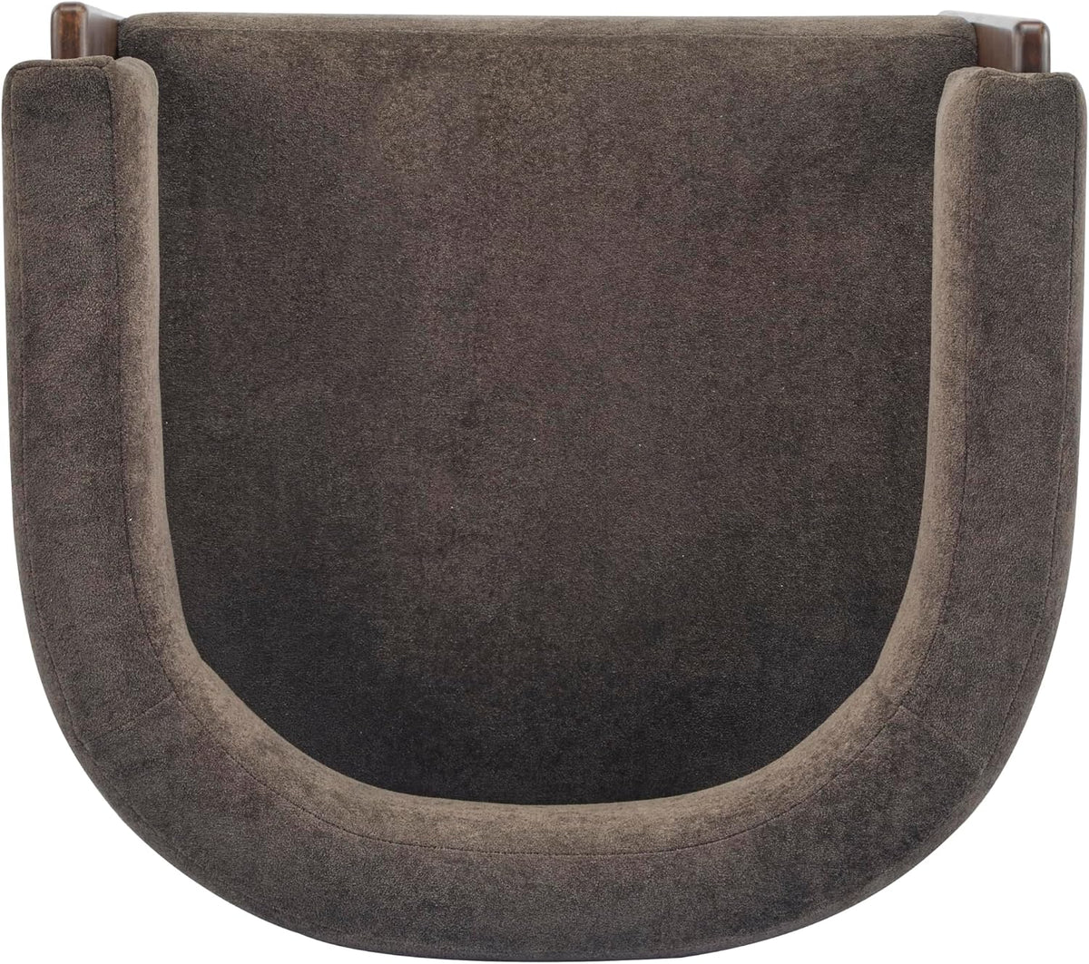 Christopher Knight Home Nettie Modern Accent Chair for Living Room, Velvet Fabric Single Lounge Sofa Chair with Wooden Frame, Comfy Reading Chair for Bedroom, Lounge Armchair with Cushion, Dark Brown