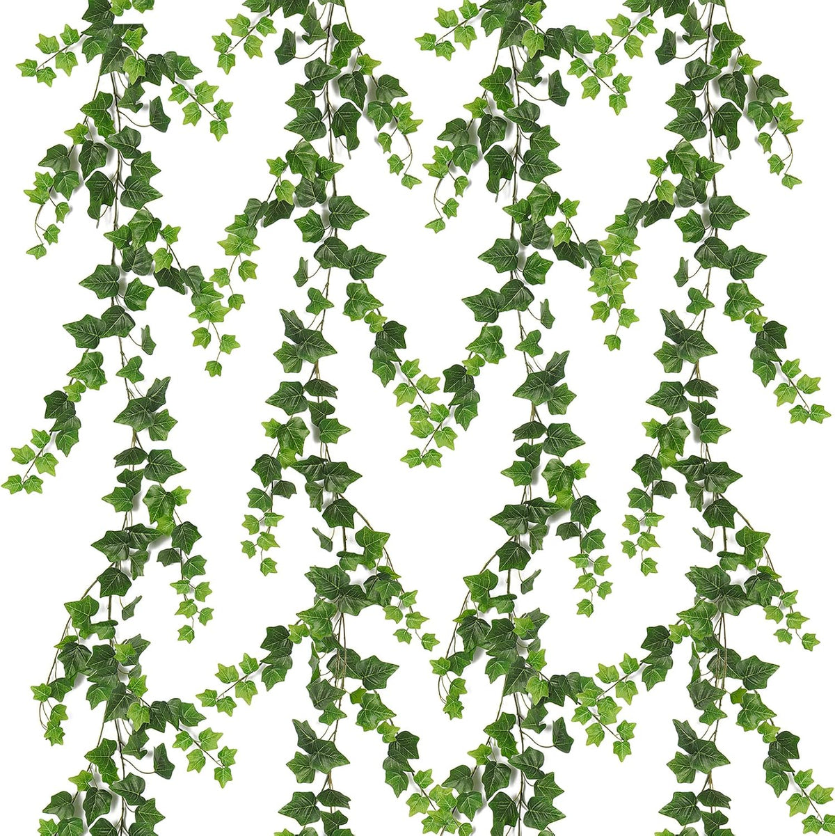 RECUTMS 4Pcs Artificial Ivy Garland Hanging Vine Leaves Fake Silk Greenery Plants for Boho Decor Home Wall Party Wedding Bedroom Decoration UV Resistant 74.8in