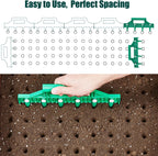 Seed Dibber, Multifunctional Seed Spacer Tool, Seed-in Soil Digger Garden Spacer aid for Planting Seeds Laying Out ideally Spaced Rows (Green)