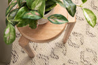 Kate and Laurel Stuart Wooden Round Side Table, 14 x 14 x 20, Natural Wood, Transitional Circle Nightstand Table for Use as Indoor Plant Stand or Living Room Accent Table