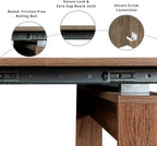 Extendable Dining Table, Transformer Extra Console Table for 1-12 People, Folding Space Saving Dining Room Table for Homes, Apartments, Walnut