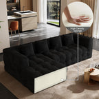 120" Oversized Modular Sectional Couch,Cloud Sectional Sofa with Deep Seat, Modern Modular Couch with 4 Throw Pillows,L-Shaped Chenille Sofa Couches with Left Facing Chaise for Living Room, Black