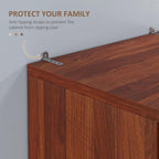 Modern 63 inch Pantry Storage Cabinet with Two Doors and Five Tier Shelves Focusing on Sleek Kitchen Organization and Space-Saving Solutions
