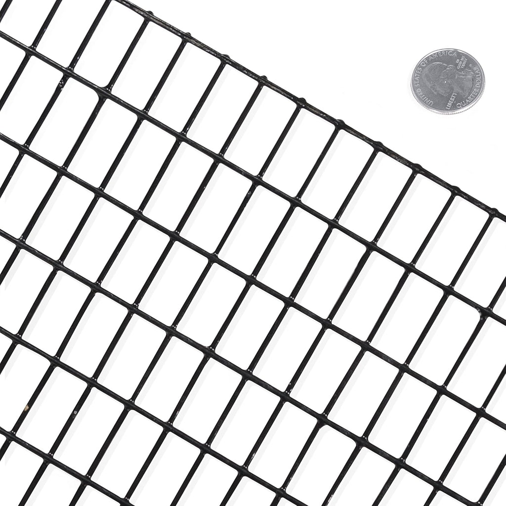 Fencer Wire 16 Gauge Black Vinyl Coated Welded Wire Mesh Size 0.5 inch by 1 inch (3 ft. x 50 ft.)