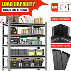 Heavy Duty Storage Shelves 5-Tier Adjustable Garage Shelving Unit, Strong Metal Storage Rack Shelving for Garage, Warehouse, Pantry Organization 16" D x36 W x72 H