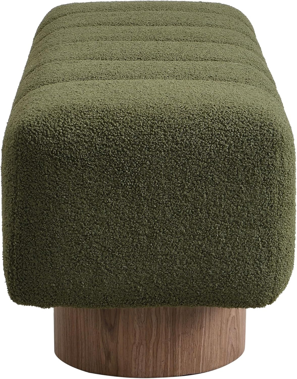 Christopher Knight Home Manila 50" Boucle Fabric Dining Bench, Rectangular Upholstery Ottoman Bench, Bedroom End of Bed Footstool, Living Room Extra Seat Footrest, No Assembly Needed, Jungle Green