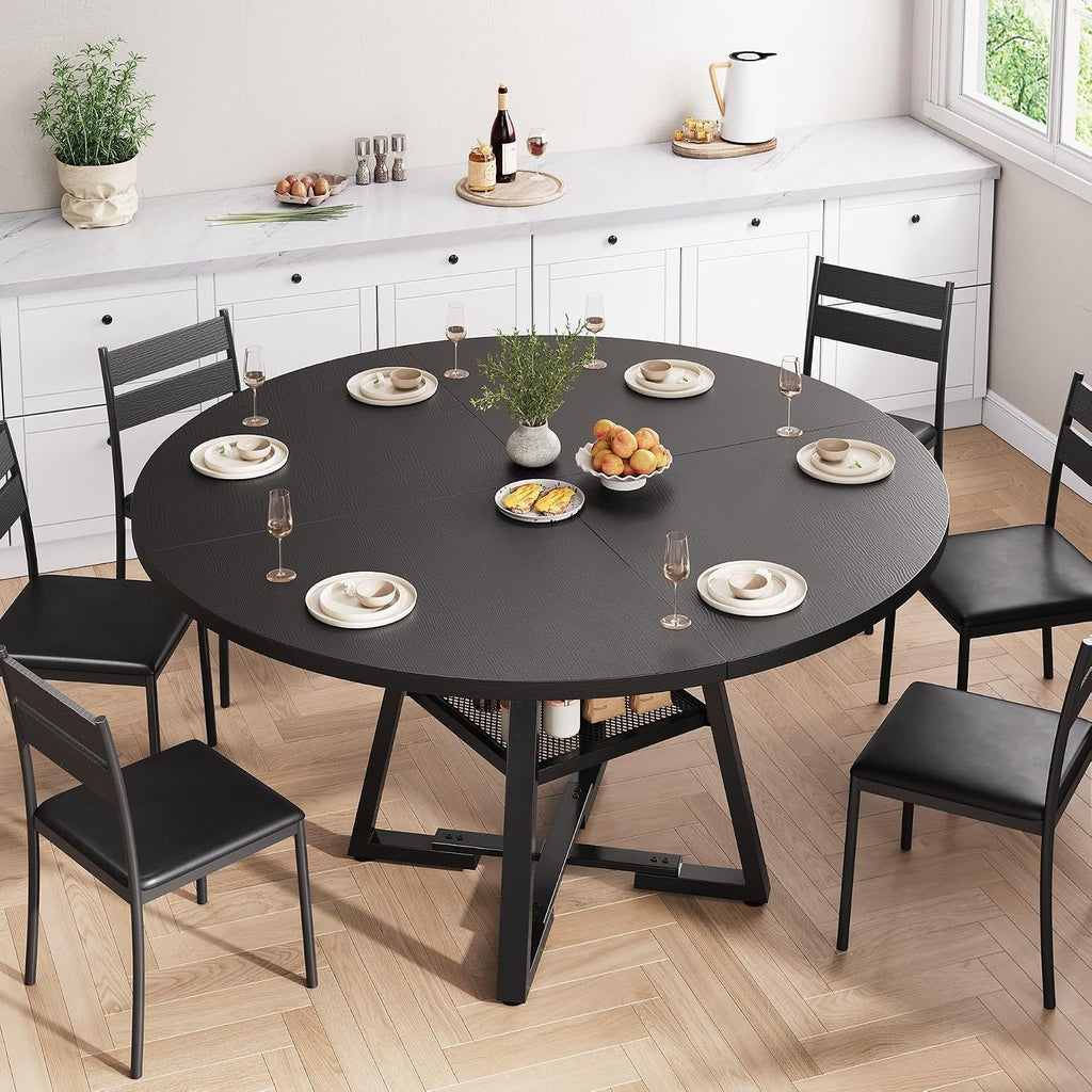 Large Round Foldable Table Top, 47.2-70.9'' inch Wood Table Top, Round Table Tops Folding Table No Legs, Replace Desktop for Indoor Outdoor Patio Table (B, 71in/180cm/5.9ft)
