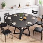 Large Round Foldable Table Top, 47.2-70.9'' inch Wood Table Top, Round Table Tops Folding Table No Legs, Replace Desktop for Indoor Outdoor Patio Table (B, 71in/180cm/5.9ft)