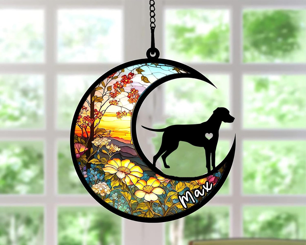 Personalized Dog Memorial, Custom Name Dalmatian Dog Christmas Ornament with Name, Custom Breeds, Pet Loss Light Catcher, Gifts for Lovers Loss of Pet Sympathy on Mothers Day Christmas