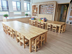 Wooden Round Table and Chair Set, Dining Furniture (Rectangular) Bouns 8 Chairs.