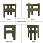 Modern Dining Chair Set of 4 Living Room Chairs,Upholstered Barrel Chair | boucle chair set dining room chair black dining chairs unique dining chair set
