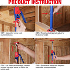 WORKPRO Cabinet Jack Support Pole, 18.5" to 29.5" Steel Telescopic Quick Support Rod Adjustable 3rd Hand Support System with 154 lbs Capacity for Cabinet Jack, Drywall Jack& Cargo Bars, 2-Pack
